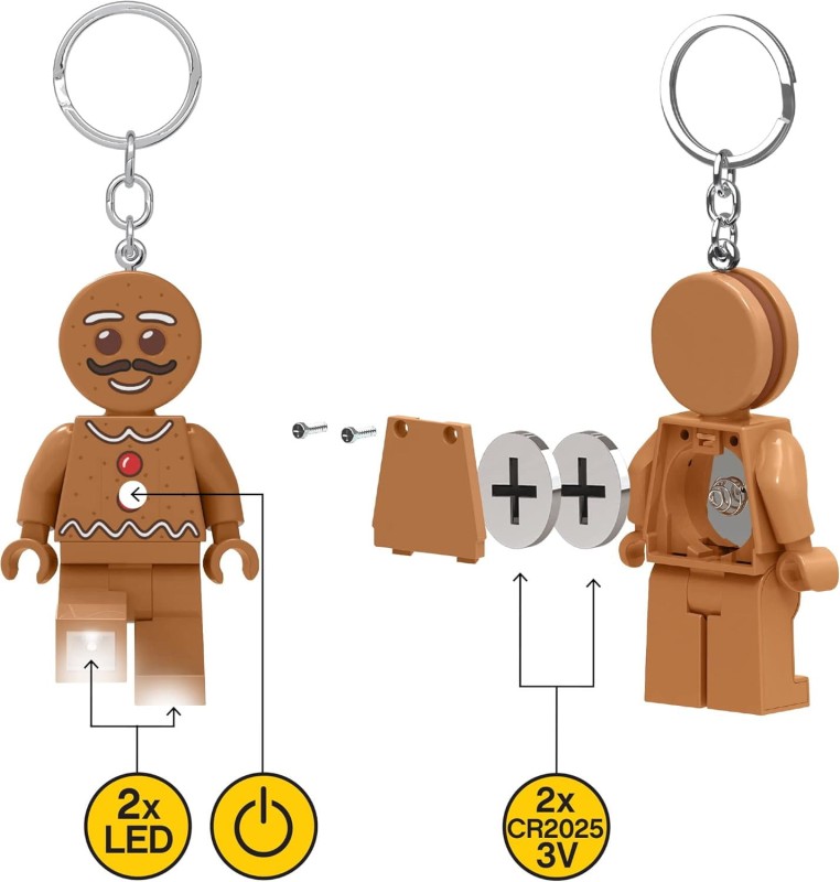 Lego breloczek z latarką Piernikowy ludzik KE182