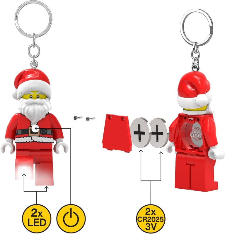 Lego brelok z latarką LED Święty Mikołaj KE189