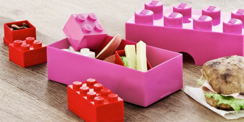 Lego pudełko klocek czerwony, lunchbox, piórnik, pojemnik
