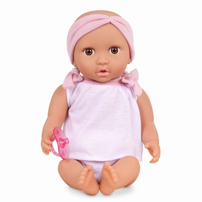 Lalka ze smoczkiem, w ubranku i opasce niemowlak 35,5 cm LullaBaby