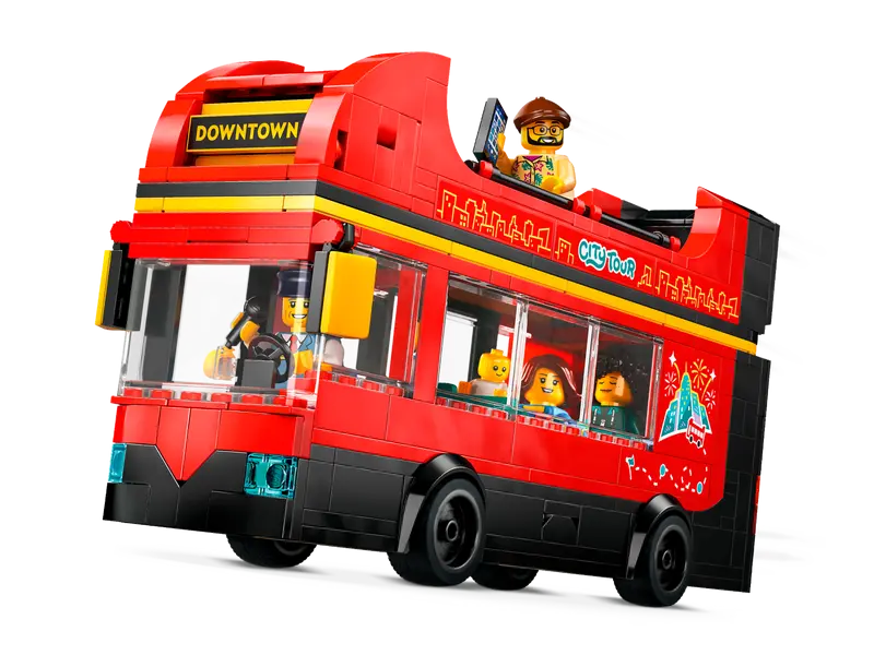 Czerwony, piętrowy autokar Lego 60407
