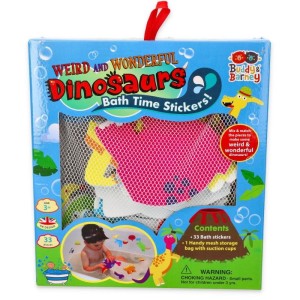 Naklejki z pianki do wanny Dinozaury - Buddy & Barney