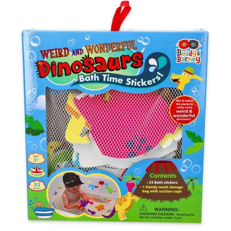 Naklejki z pianki do wanny Dinozaury - Buddy & Barney