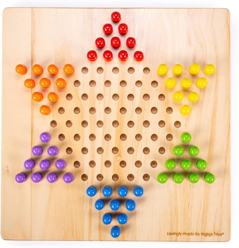 Chinese Chequers drewniana gra strategiczna Bigjigs Toys