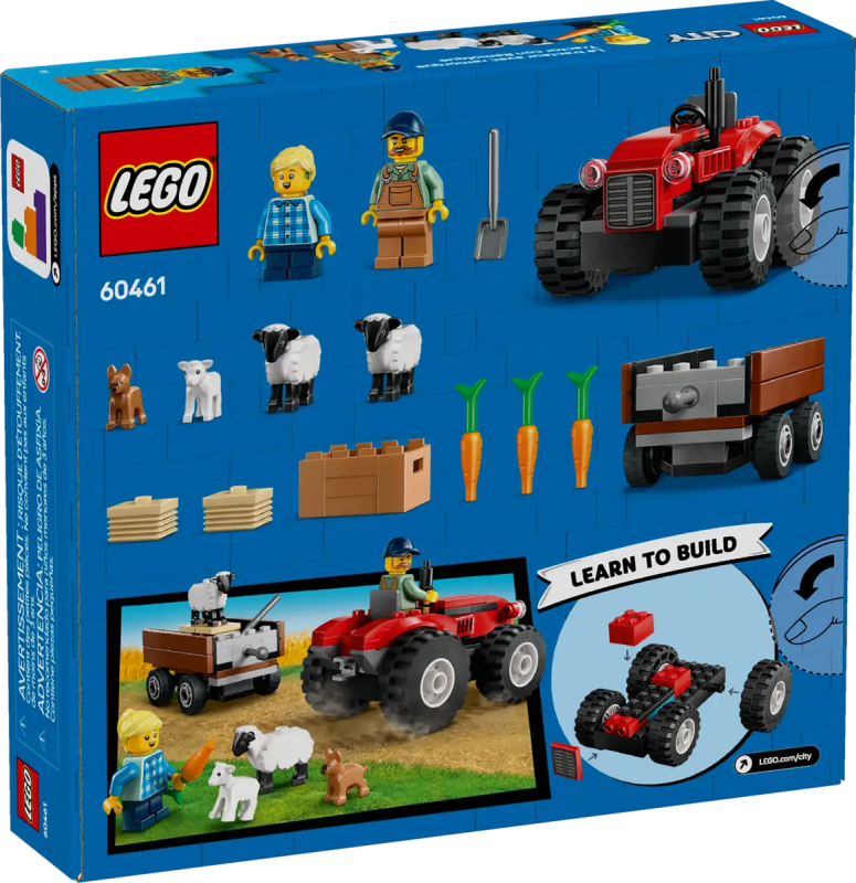 Lego 60461 Czerwony traktor z przyczepą i owcą