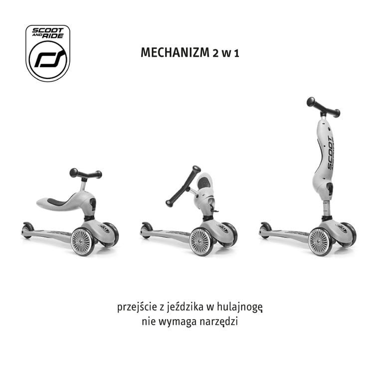 Hulajnoga Jeździk 2w1 ze schowkiem Highwaykick 1 Lifestyle Wildcat Scoot & Ride