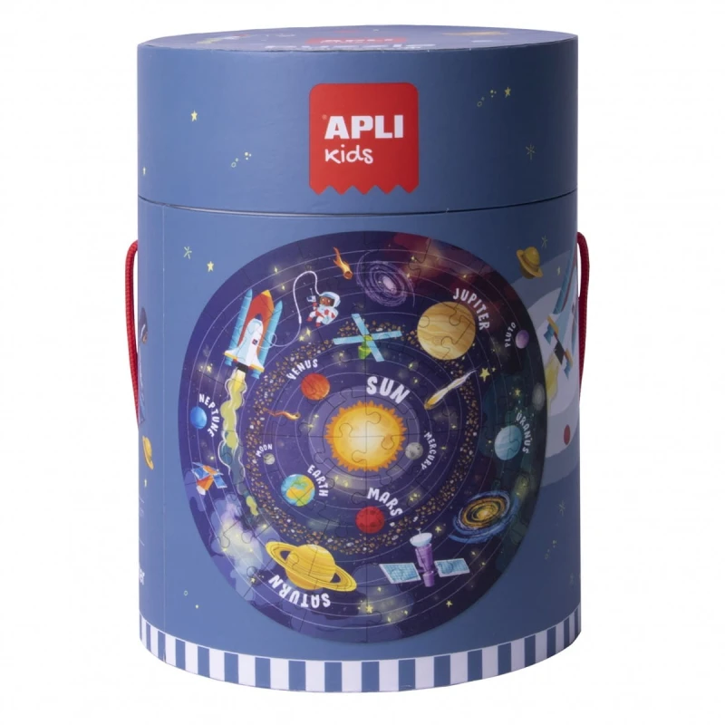Okrągłe Puzzle 48 el. w Tubie Kosmos - Apli Kids