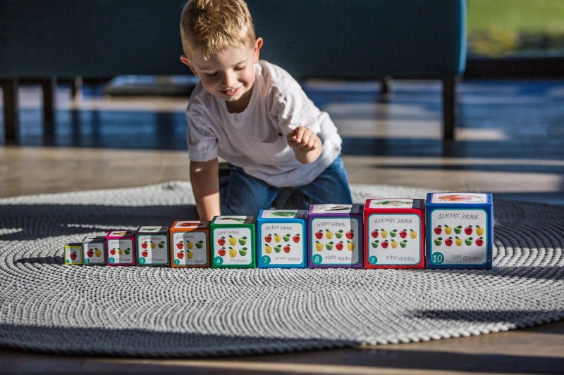 Kartonowe Klocki Wieża Owoce i Warzywa - Piramida Zabaw