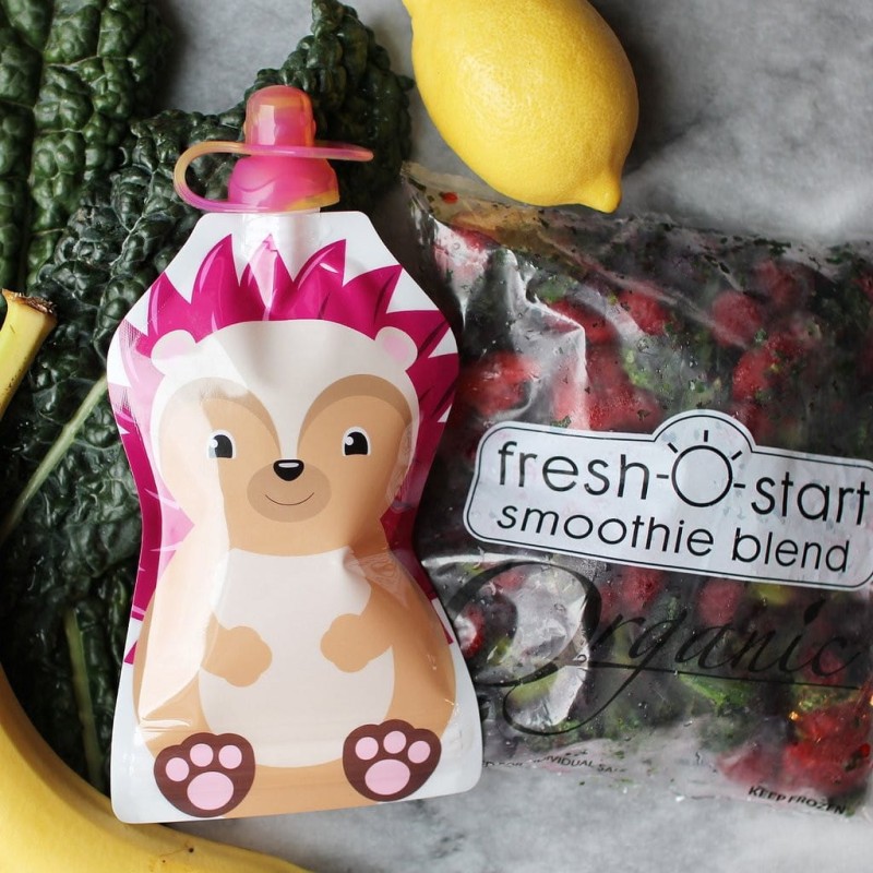 Saszetki Tubki do Karmienia Wielorazowe Yellow Red - ChooMee