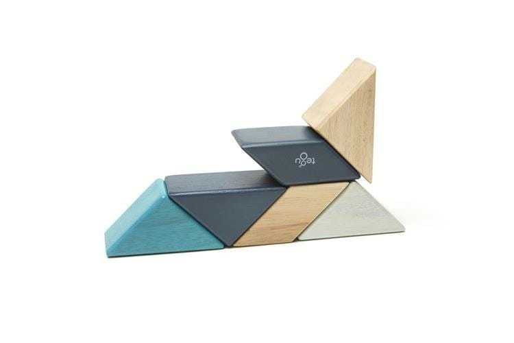 Drewniane klocki magnetyczne Prism Pocket Pouch Blues - Tegu