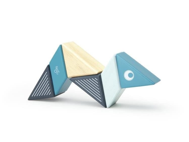 Drewniane klocki magnetyczne Travel Pals Wieloryb - Tegu