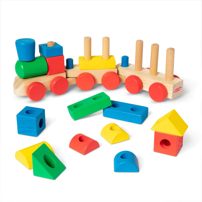 Drewniany Pociąg z Klockami - Melissa and Doug