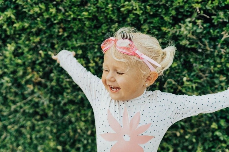 Okularki do pływania Różowe Rzęsy - Bling2O