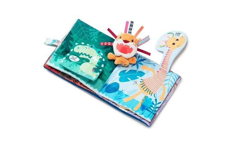 Miękka Książeczka Sensoryczna z Pacynką Lew Jack - Lilliputiens