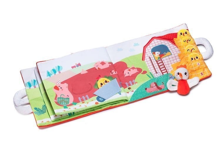 Książeczka Sensoryczna miękka Kurka i pisklaki - Lilliputiens