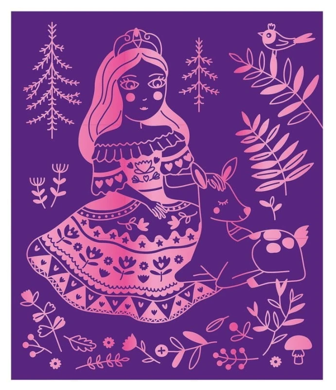 Zestaw kreatywny do zdrapywania Księżniczki 8 szt. - Janod