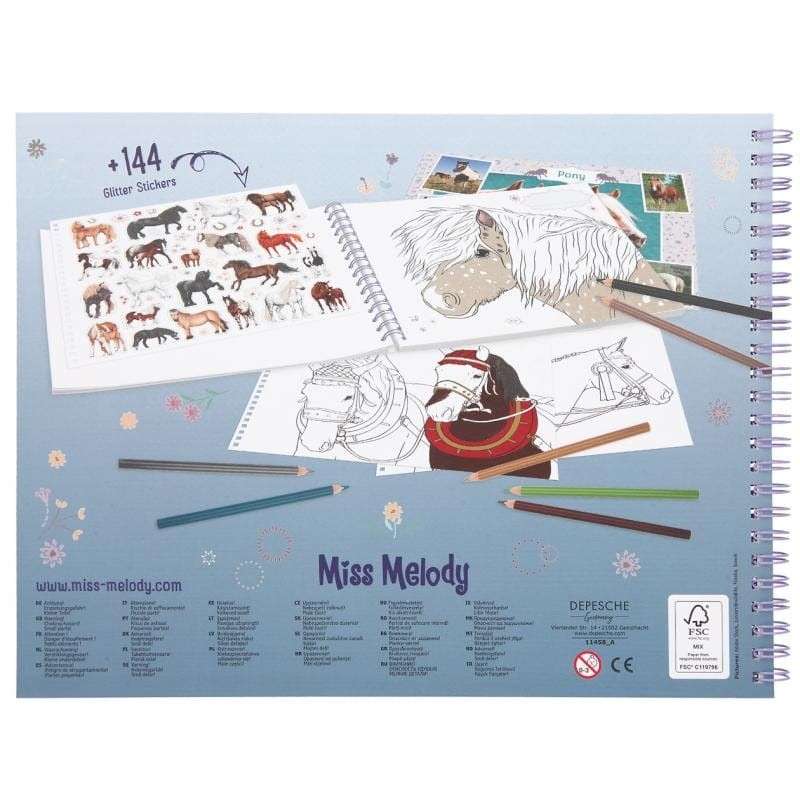 Kolorowanka z Naklejkami Konie Horse - Miss Melody