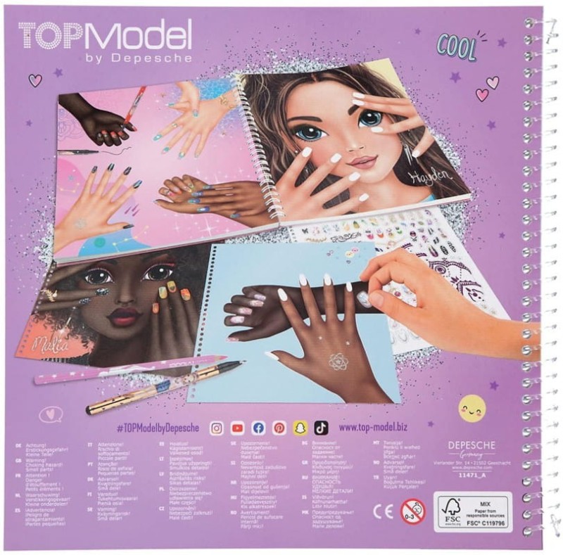 Kreatywny Zeszyt Stylizacja Paznokci Naklejki - TopModel