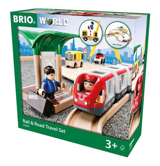 Zestaw Drewniane Tory, Droga, Kolejka Pasażerska 33 el. 33209 - Brio