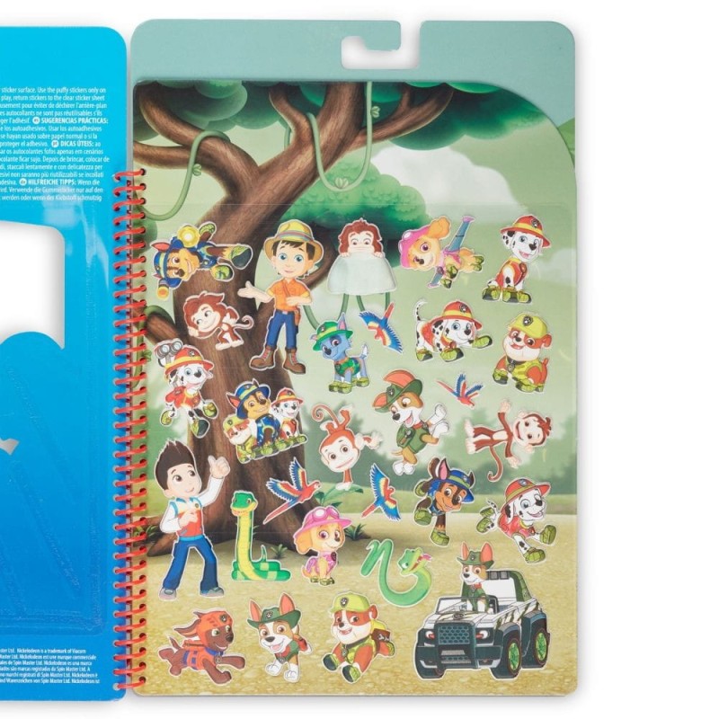 Psi Patrol Naklejki Wielorazowe Wypukłe Dżungla - Melissa & Doug