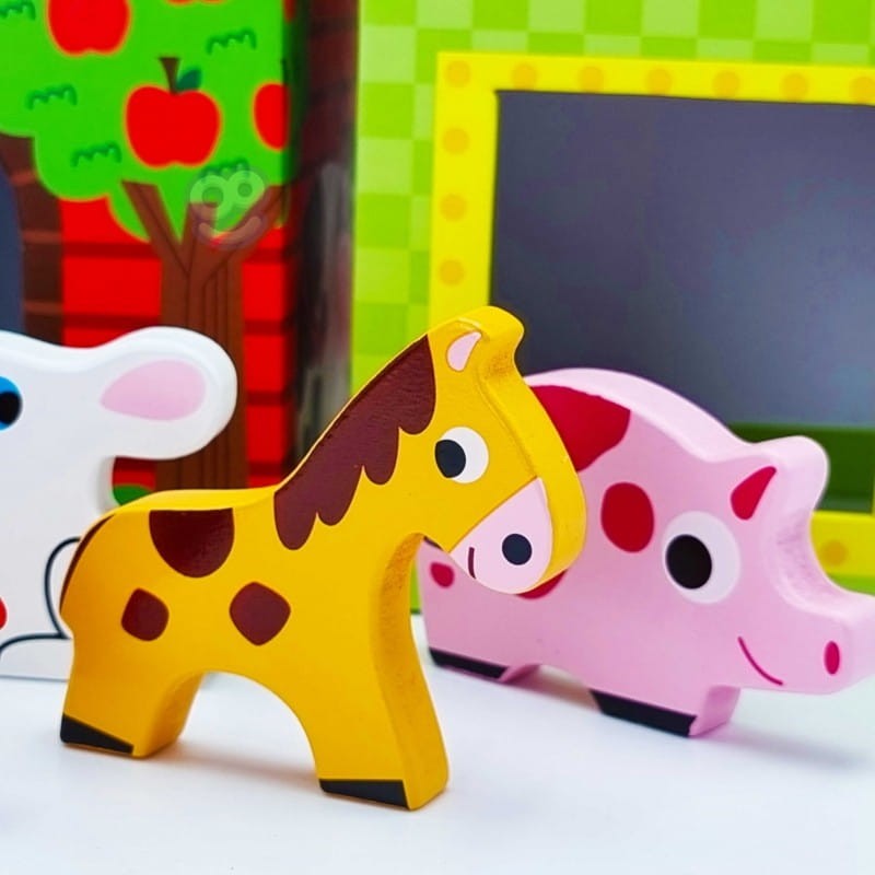 Pudełka Układanka ze Zwierzątkami Farma - Woopie