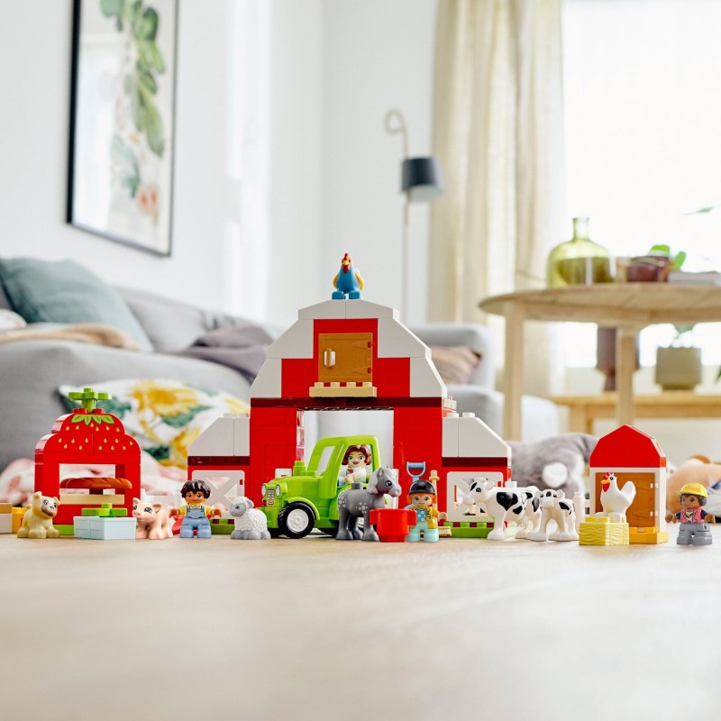 Zestaw Klocków Lego Duplo Stodoła, traktor i zwierzęta gospodarskie 10952