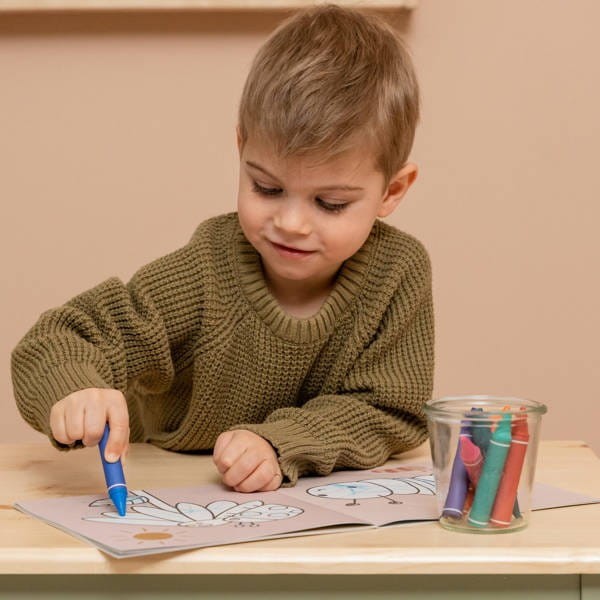 Kredki Woskowe Grube Okrągłe dla Maluchów – Little Dutch