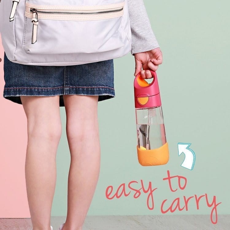 Butelka tritanowa ze słomką 450 ml Emerald Forest - B.box