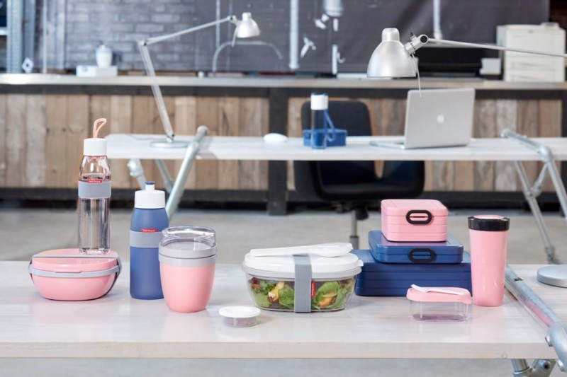 Podwójny Pojemnik na Jedzenie Denim Lunchpot Ellipse - Mepal