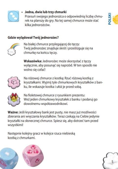 Gra Planszowa Jednorożce w chmurkach - Haba