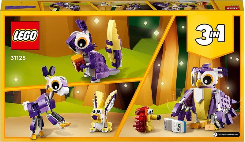 Lego Creator 3 w 1 Fantastyczne leśne stworzenia 31125