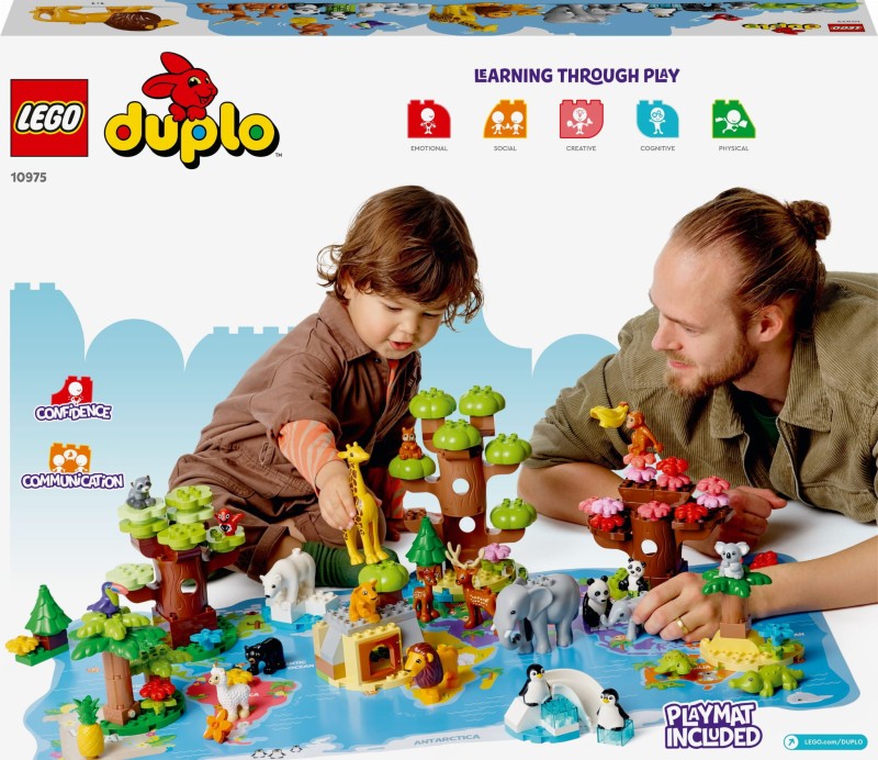 Zestaw Klocków Lego Duplo 10975 Dzikie zwierzęta świata