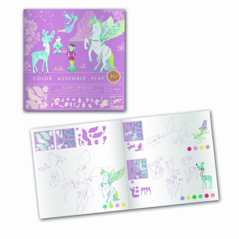 Magiczny Świat DIY Figurki z Tektury - Djeco