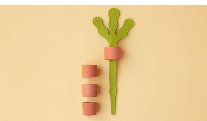 Drewniana Nawlekanka Warzywa Veggies - Londji