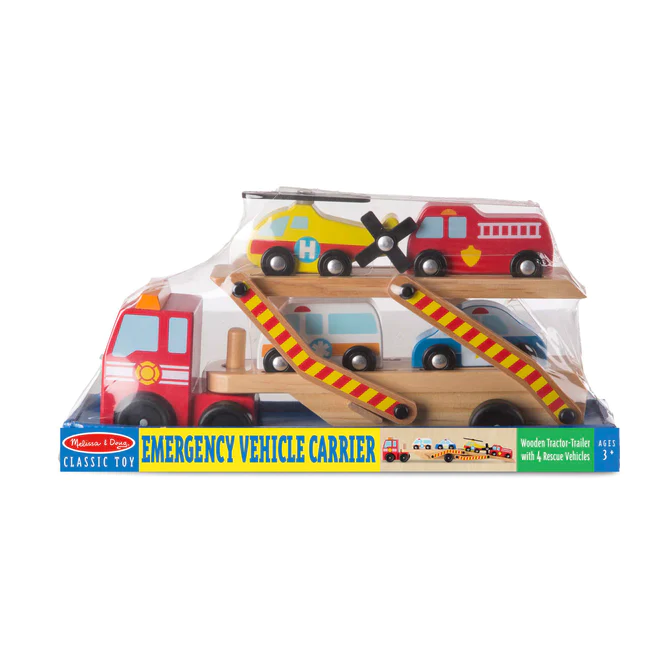 Piętrowa Ciężarówka z Pojazdami Ratunkowymi - Melissa & Doug