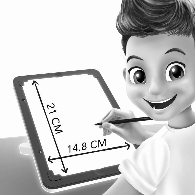 Tablet dla Dzieci do Rysowania Podświetlany 3w1 Buki