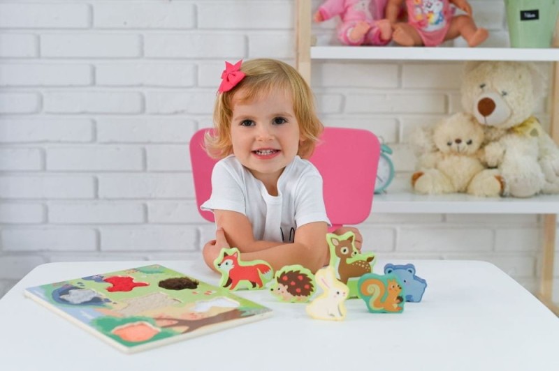 Sensoryczna Układanka Dotykowa Zwierzęta Adam Toys