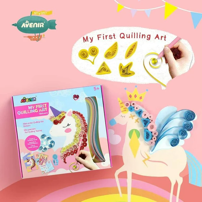 Quilling Art dekoracje z pasków papieru Jednorożce Avenir