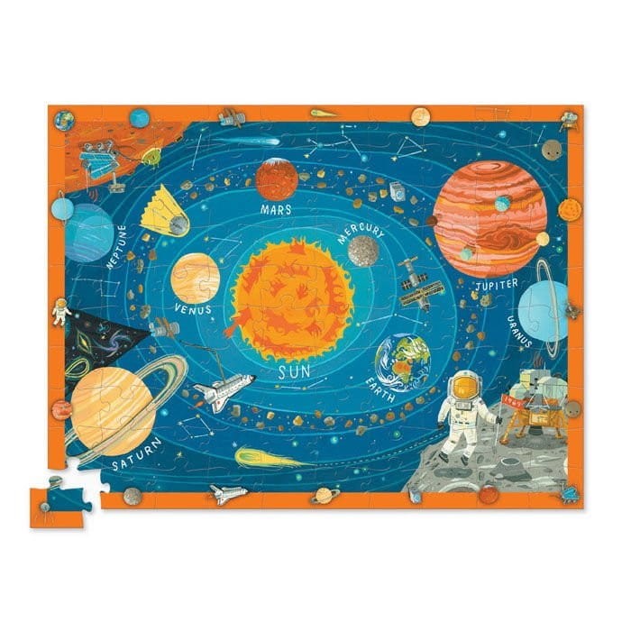Puzzle 100 el. z Figurkami Odkryj Kosmos - Crocodile Creek