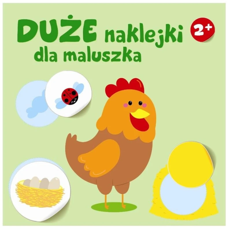 Duże naklejki dla maluszka. Kurka 2+