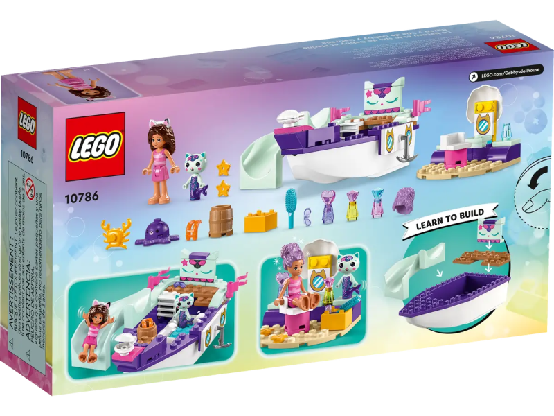 GABBY'S DOLLHOUSE Statek i spa Gabi i Syrenkotki Lego 10786