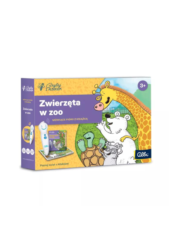 Zwierzęta w ZOO zestaw pióro Albik i Interaktywna Książka Czytaj z Albikiem