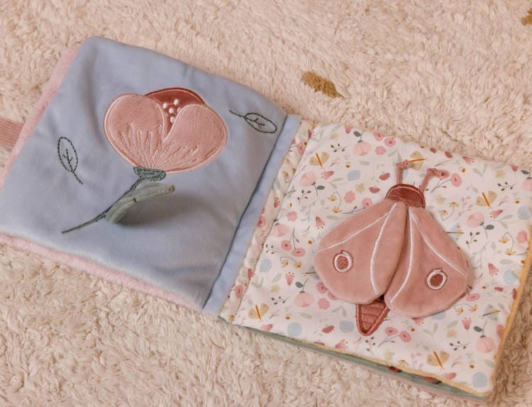 Miękka Książeczka z Lusterkiem Flowers & Butterflies - Little Dutch