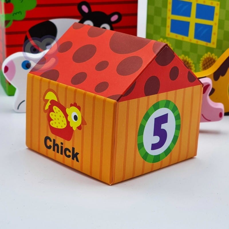 Pudełka Układanka ze Zwierzątkami Farma - Woopie