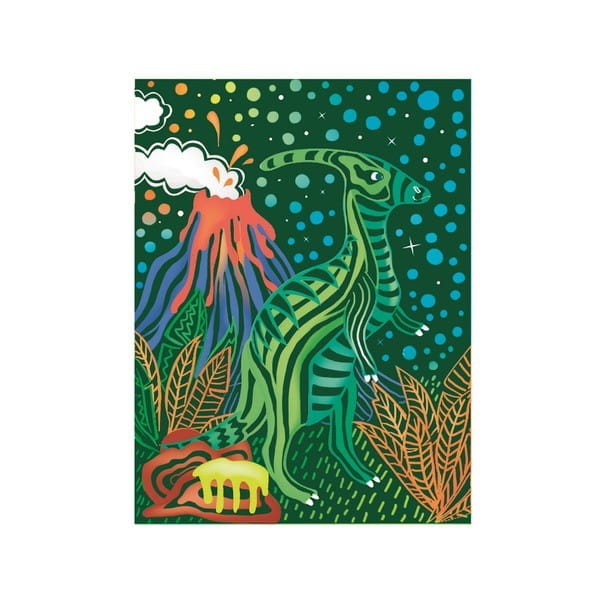 Kolorowe Zdrapywanki z Rysikiem Dinozaury 6 szt. - Box Candiy