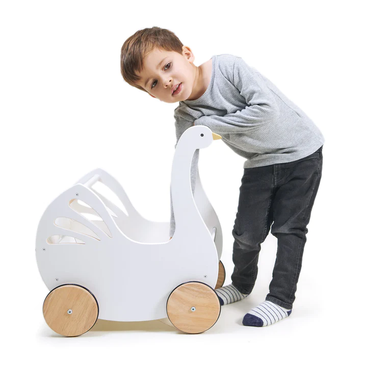 Wózek dla Lalek z Akcesoriami Łabędź - Tender Leaf Toys