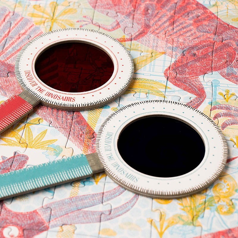 Puzzle z Lupą Odkryj Dinozaury - Londji