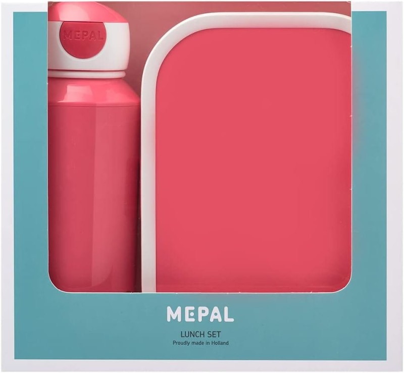 Śniadaniówka Szkolna i Bidon Zestaw Różowy - Mepal