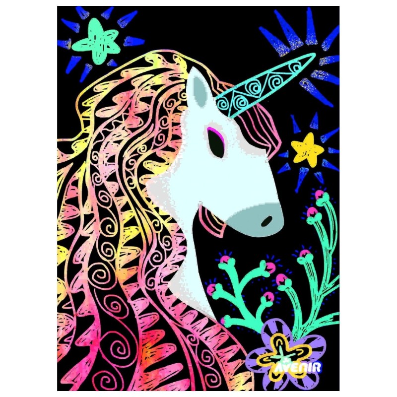 Jednorożce Wydrapywanki dla Dzieci 4 szt. Scratch - Avenir