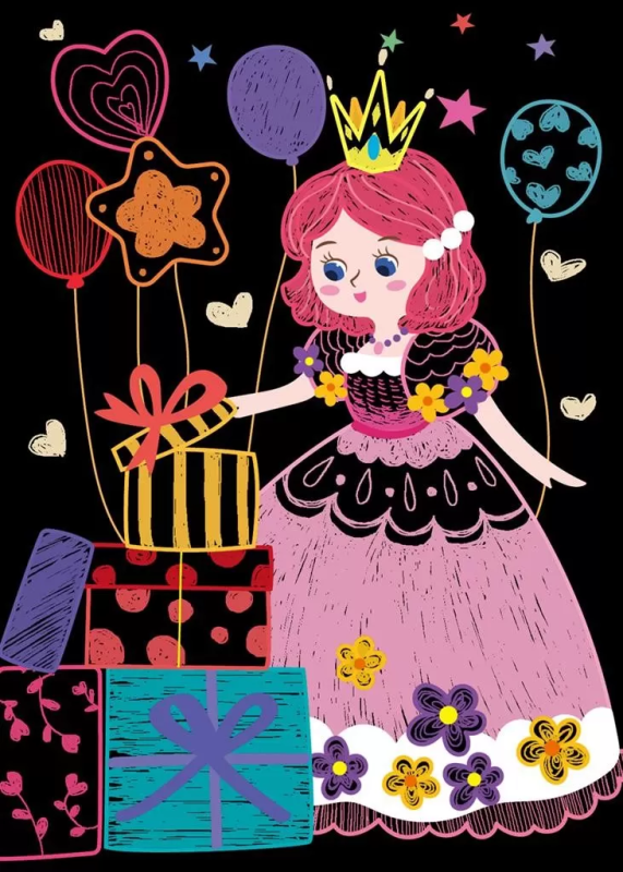 Wydrapywanki Księżniczka szt. Scratch - Avenir